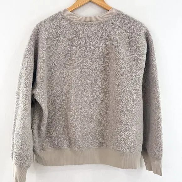 Everlane Renew Fleece Raglan Sweater XL Crewneck Sweatshirt Gray Casual - Picture 5 of 7